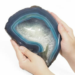 Teal Agate Crystal Polished Bowl DS1888 | Himalayan Salt Factory