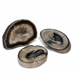2.59kg Natural Agate Crystal Polished Bowl set of 3 J1872 | Himalayan Salt Factory