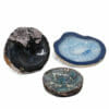 2.22kg Mixed Color Agate Crystal Polished Bowl set of 3 J1874 | Himalayan Salt Factory