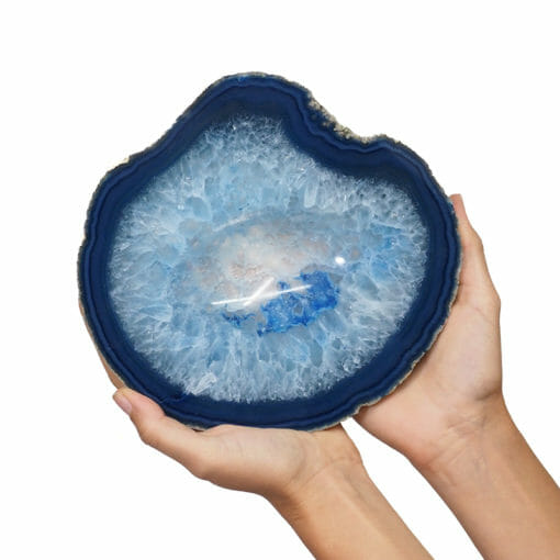2.22kg Mixed Color Agate Crystal Polished Bowl set of 3 J1874 | Himalayan Salt Factory