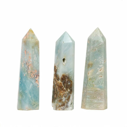 0.76kg Natural Amazonite Terminated Point Set of 2 DK611