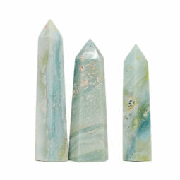 0.68kg Natural Amazonite Terminated Point Set of 3 DK612 | Himalayan Salt Factory