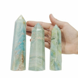 0.68kg Natural Amazonite Terminated Point Set of 3 DK612 | Himalayan Salt Factory