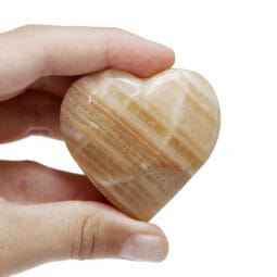Banded Onyx Heart Palm Stone | Himalayan Salt Factory