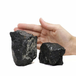 1.09kg Natural Black Rough Tourmaline Freeform Stand set of 2 DK558 | Himalayan Salt Factory