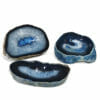 2.10kg Blue Agate Crystal Polished Bowl set of 3 J1880 | Himalayan salt Factory