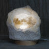 2.10kg Natural Calcite Geode Lamp with Large LED Light Base DK635 | Himalayan Salt Factory