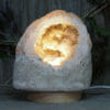 2.03kg Natural Calcite Geode Lamp with Large LED Light Base DK603 | Himalayan Salt Factory