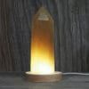 1.09kg Honey Calcite Point with LED Light Large Display Base DK617 | Himalayan Salt Factory