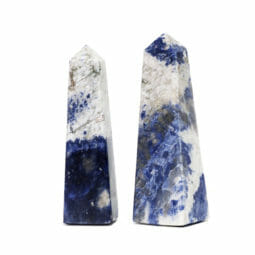 0.33kg Sodalite Terminated Point set of 2 DK551 | Himalayan Salt Factory