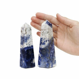 0.33kg Sodalite Terminated Point set of 2 DK551 | Himalayan Salt Factory