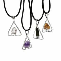 Triangle Crystal Point SP Pendant Set of 4 | Himalayan Salt Factory