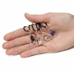 Triangle Crystal Point SP Pendant Set of 4 | Himalayan Salt Factory