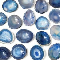 Blue Agate Crystal Polished Bowl - Mini (8cm-10cm) | Himalayan Salt Factory