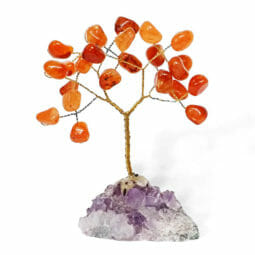 Carnelian Gemstone Tree - Mini | Himalayan Salt Factory