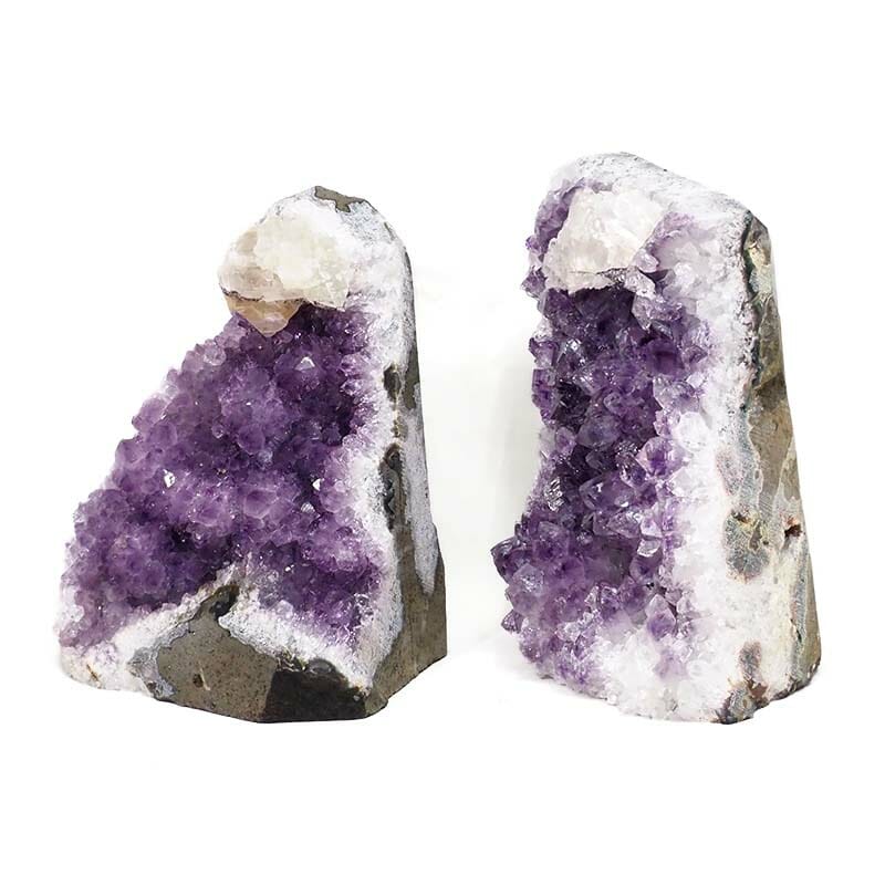 3.81kg Amethyst Crystal Geode Specimen Set 2 Pieces DN1577 5 Amethyst Crystal Geode Specimen Set 2 Pieces DN1577 | Himalayan Salt Factory