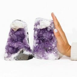 3.81kg Amethyst Crystal Geode Specimen Set 2 Pieces DN1577 6 Amethyst Crystal Geode Specimen Set 2 Pieces DN1577 | Himalayan Salt Factory