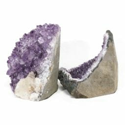 2.93kg Amethyst Crystal Geode Specimen Set 2 Pieces DN1579 | Himalayan Salt Factory