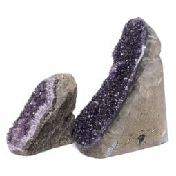 2.77kg Amethyst Polished Crystal Geode Specimen Set 2 Pieces DN1583 | Himalayan Salt Factory