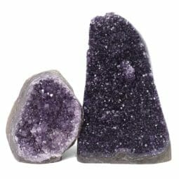2.77kg Amethyst Polished Crystal Geode Specimen Set 2 Pieces DN1583 | Himalayan Salt Factory