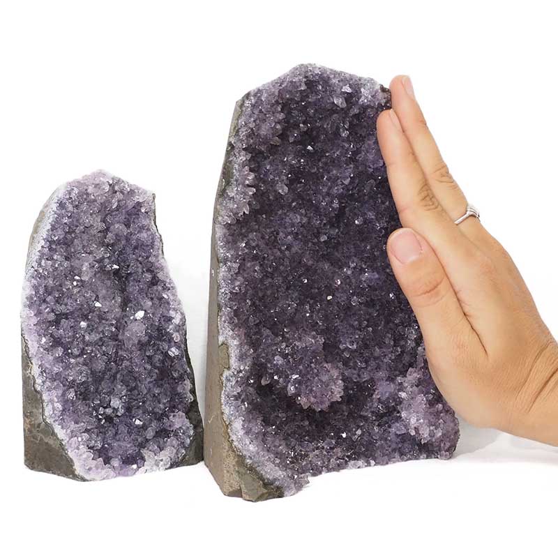 2.70kg Amethyst Crystal Geode Specimen Set 2 Pieces DN1590 5 2.70kg Amethyst Crystal Geode Specimen Set 2 Pieces DN1590 | Himalayan Salt Factory
