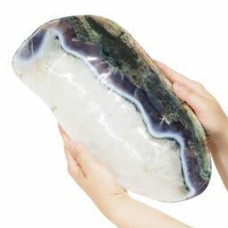 Natural Agate Crystal Polished Bowl DS1893 | Himalayan Salt Factory