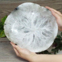 Natural Agate Crystal Polished Bowl DS1894 | Himalayan Salt Factory