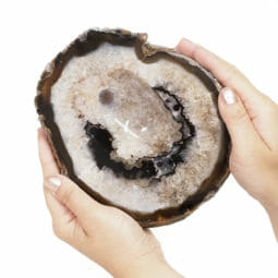 Natural Agate Crystal Polished Bowl DS1905 | Himalayan Salt Factory