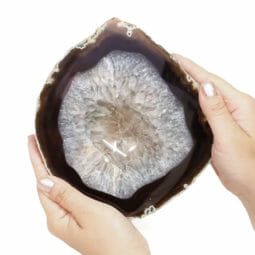 Natural Agate Crystal Polished Bowl DS1907 | Himalayan Salt Factory