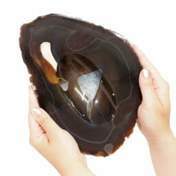 Natural Agate Crystal Polished Bowl DS1910 | Himalayan Salt Factory
