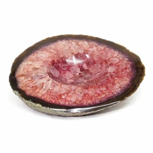 Pink Agate Crystal Polished Bowl DS1912 | Himalayan Salt Factory