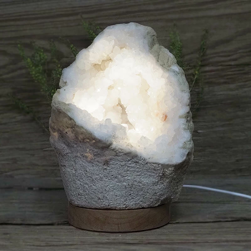 2.43kg Natural Calcite Geode Lamp with Large LED Light Base DS1941 3 Natural Calcite Geode Lamp with Large LED Light Base DS1941 | Himalayan Salt Factory