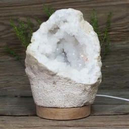 2.43kg Natural Calcite Geode Lamp with Large LED Light Base DS1941 8 Natural Calcite Geode Lamp with Large LED Light Base DS1941 | Himalayan Salt Factory