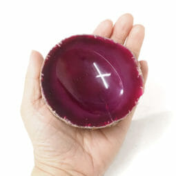 Pink Agate Crystal Polished Bowl – Mini (8cm-10cm) | Himalayan Salt Factory