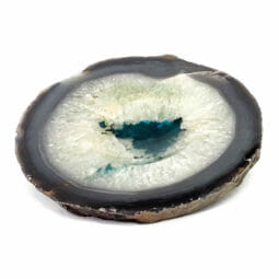 Teal Agate Crystal Polished Bowl DS1913 | Himalayan Salt Factory