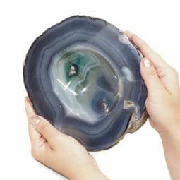 Teal Agate Crystal Polished Bowl DS1914 | Himalayan Salt Factory