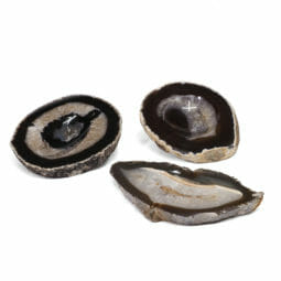 2.18kg Natural Agate Crystal Polished Bowl set of 3 DK763 | Himalayan Salt Factory