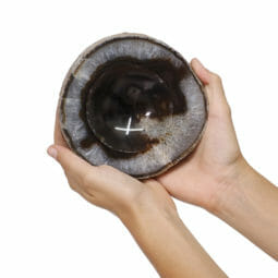 1.91kg Natural Agate Crystal Polished Bowl set of 3 DK767 | Himalayan Salt Factory