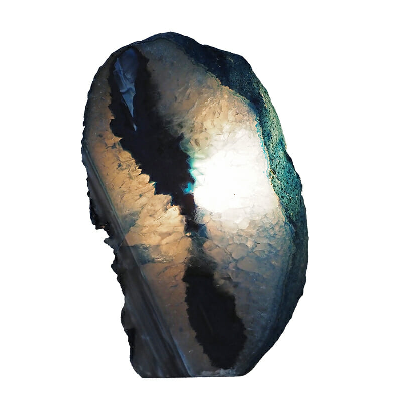 2.11kg Blue Agate Crystal Lamp J1950 4 2.11kg Agate Crystal Lamp J1950 | Himalayan Salt Factory