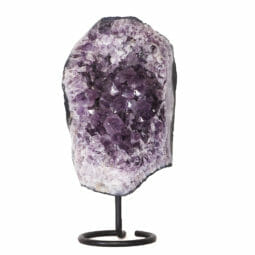 7.5kg Amethyst Druze Cluster on Metal Stand DK737 | Himalayan Salt Factory