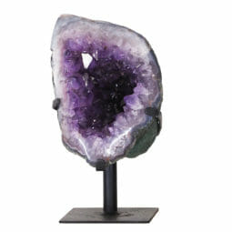 6.32kg Amethyst Druze Cluster on Metal Stand DK739 | Himalayan Salt Factory