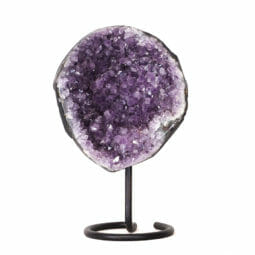 5.11kg Amethyst Druze Cluster on Metal Stand DK741 | Himalayan Salt Factory