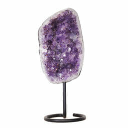 5.37kg Amethyst Druze Cluster on Metal Stand DK742 | Himalayan Salt Factory