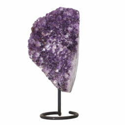 7.98kg Amethyst Druze Cluster on Metal Stand DK745 | Himalayan Salt Factory