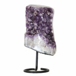 10.86kg Amethyst Druze Cluster on Metal Stand DK747 | Himalayan Salt Factory