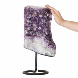 10.86kg Amethyst Druze Cluster on Metal Stand DK747 | Himalayan Salt Factory