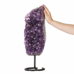 8.97kg Amethyst Druze Cluster on Metal Stand DK750 5 8.97kg Amethyst Druze Cluster on Metal Stand DK750 | Himalayan Salt Factory