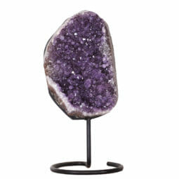 8.62kg Amethyst Druze Cluster on Metal Stand DK752 | Himalayan Salt Factory
