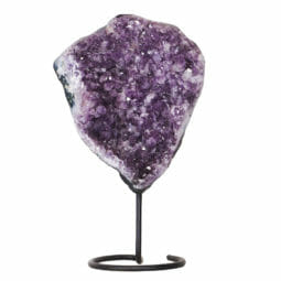 9.05kg Amethyst Druze Cluster on Metal Stand DK755 | Himalayan Salt Factory