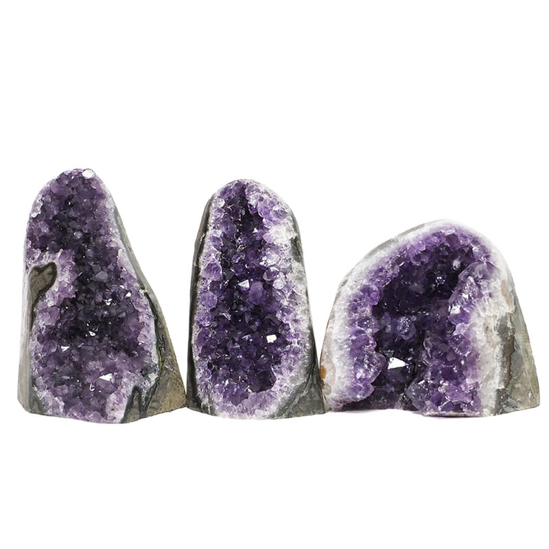 2.37kg Amethyst Polished Crystal Geode Specimen Set 3 Pieces DK804 3 2.37kg Amethyst Polished Crystal Geode Specimen Set 3 Pieces DK804 | Himalayan Salt Factory